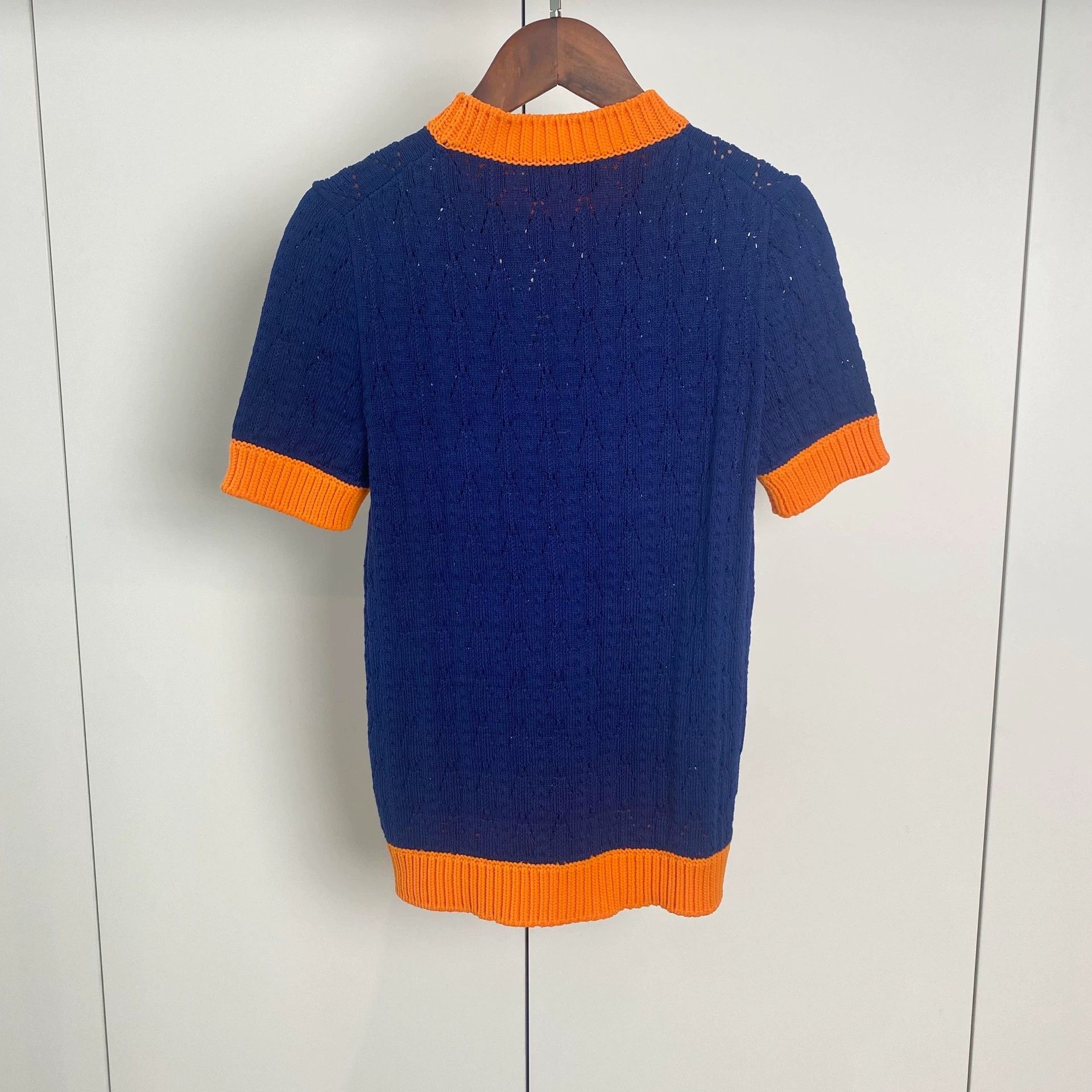 Prada Prada Blue Yellow Logo Knit Top - dmc Size US S / EU 44-46 / 1 - 2 Thumbnail