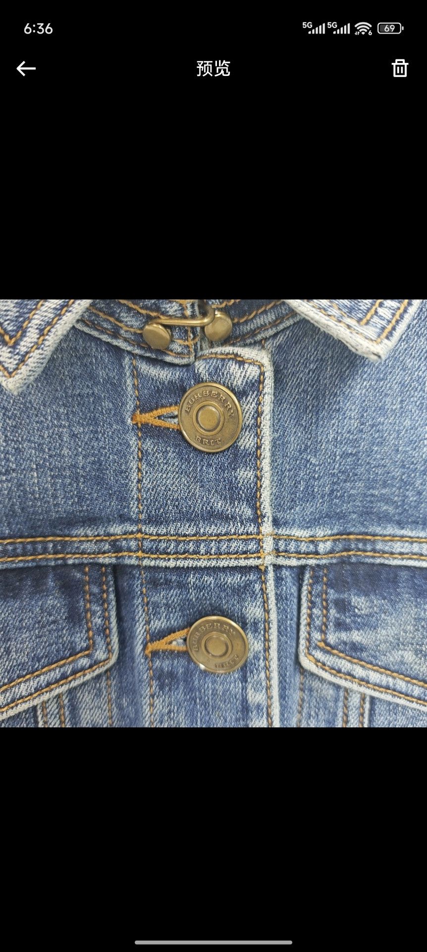 Burberry Burberry Denim Jacket XS Blue - dmc Size US XS / EU 42 / 0 - 2 Thumbnail