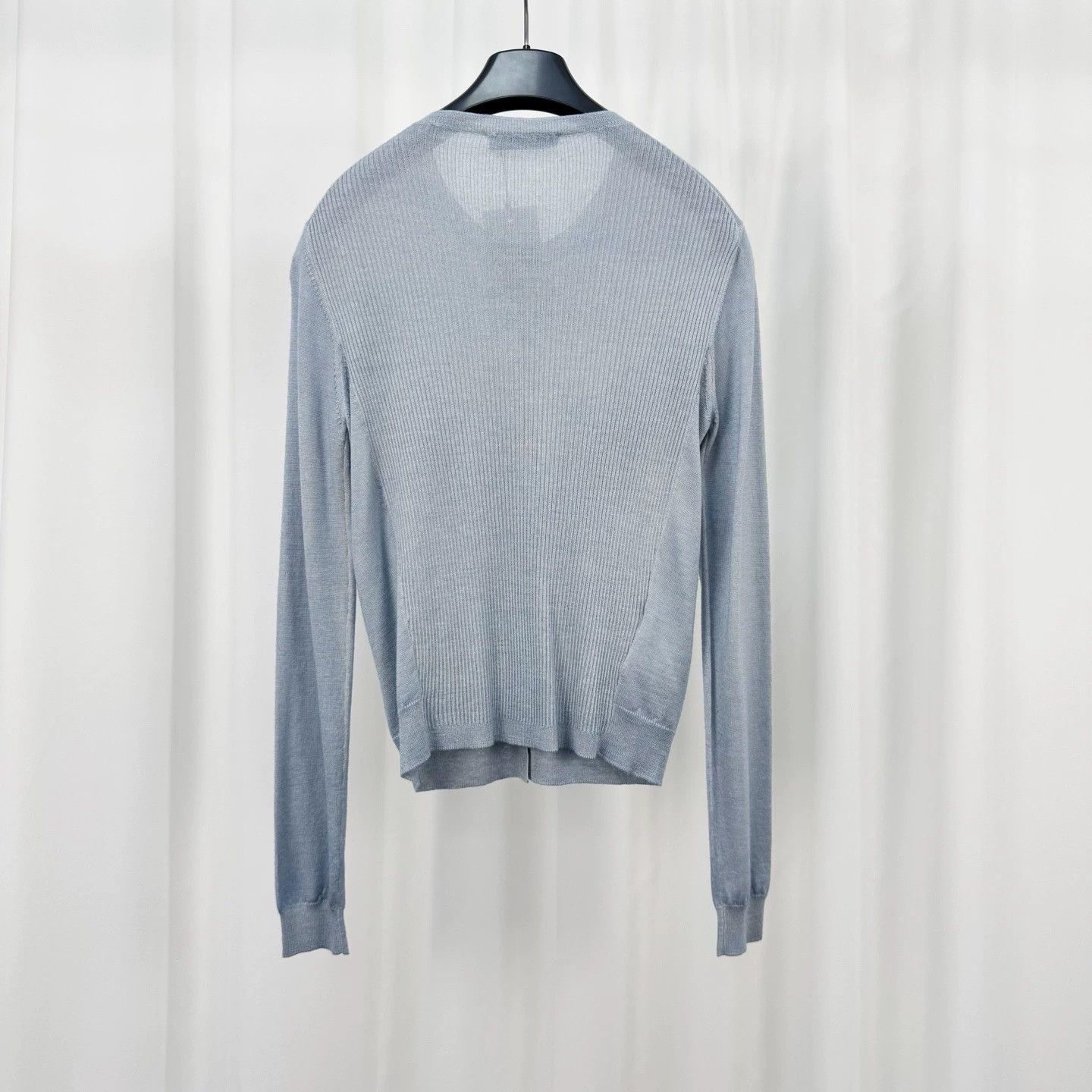 Prada Prada Blue Knit Long Sleeve Top - dmc Size US M / EU 48-50 / 2 - 2 Thumbnail