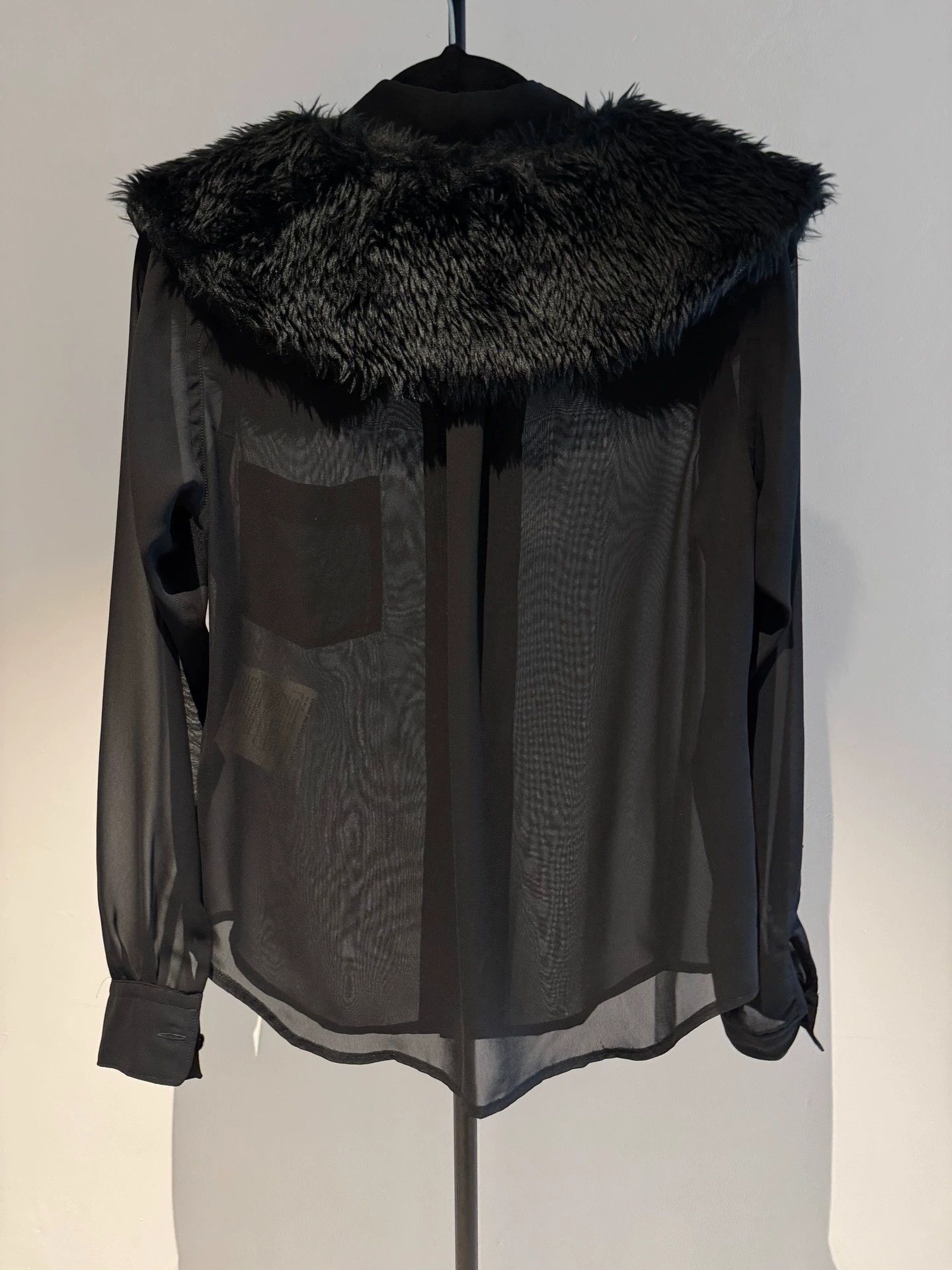 Comme des Garcons Comme des Garcons Double Fur Collar Mesh Shirt - dmc Size US XS / EU 42 / 0 - 2 Thumbnail