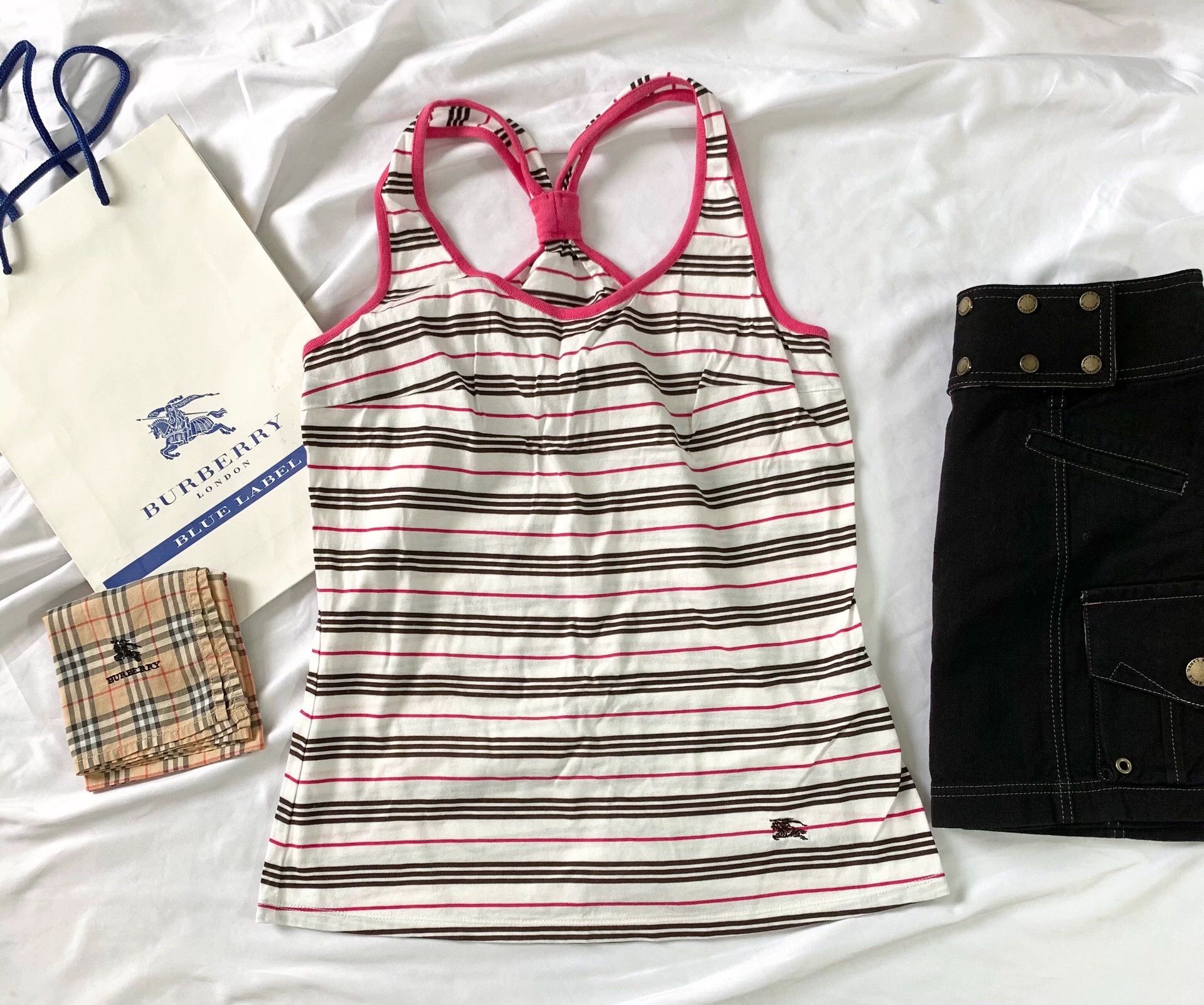 Burberry Burberry Striped Tank & Denim Skirt Set - dmc Size US XS / EU 42 / 0 - 6 Thumbnail