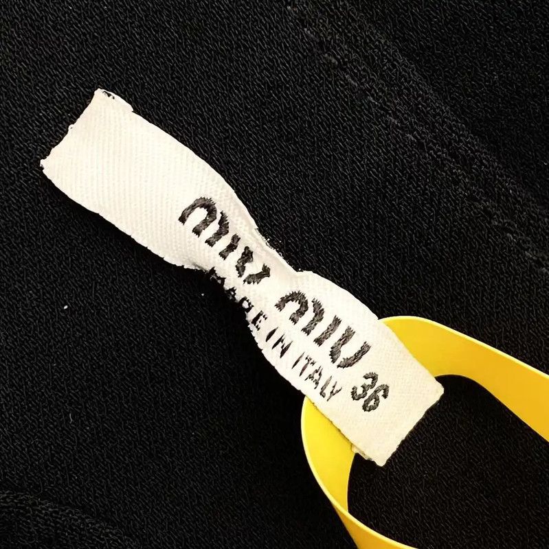 Miu Miu Miu Miu Black Women's Skirt with Silver Details 0089 Size 28" / US 6 / IT 42 - 4 Thumbnail