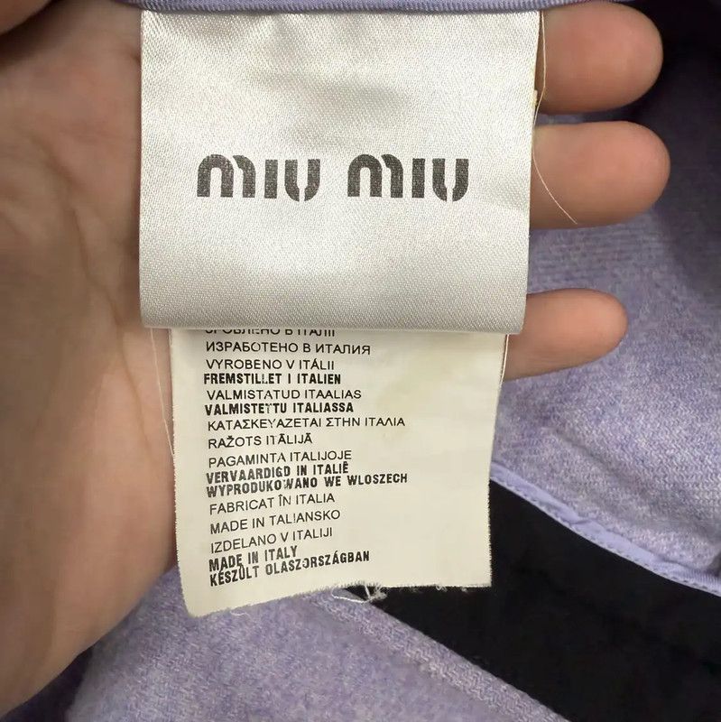 Miu Miu Miu Miu Violet Pleated Women's Cotton Skirt 0089 Size 23" - 4 Thumbnail