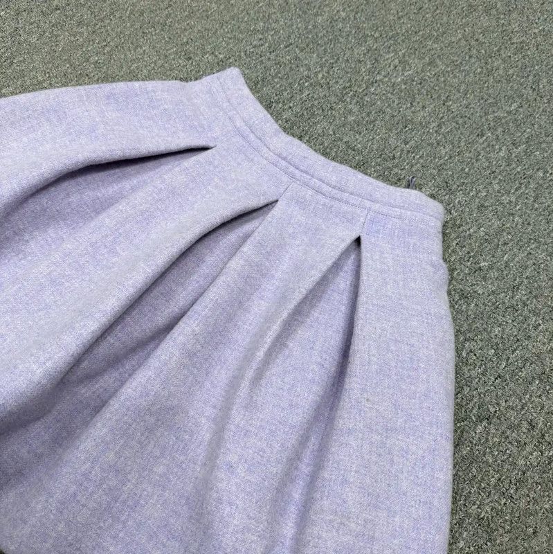 Miu Miu Miu Miu Violet Pleated Women's Cotton Skirt 0089 Size 23" - 3 Thumbnail