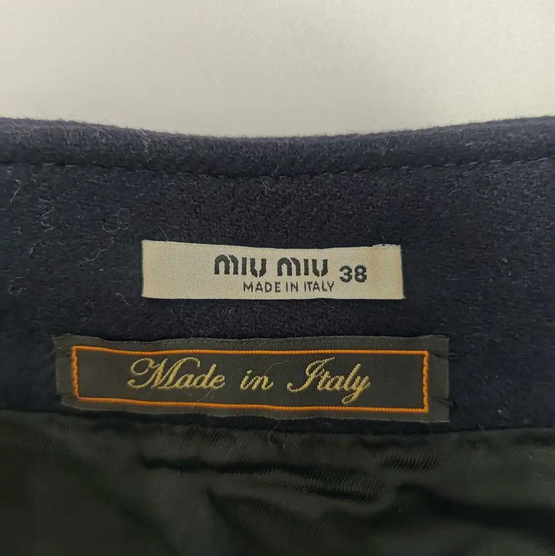 Miu Miu Miu Miu Blue Wool Ladies Skirt 0089 Size 22" - 5 Thumbnail