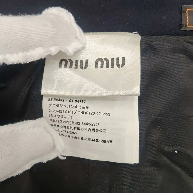 Miu Miu Miu Miu Blue Wool Ladies Skirt 0089 Size 22" - 6 Thumbnail
