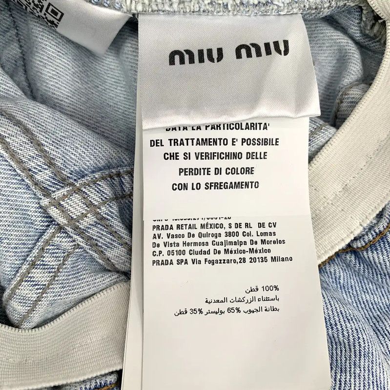 Miu Miu Miu Miu Light Blue Cotton Women's Shorts 0089 Size 28" / US 6 / IT 42 - 7 Thumbnail