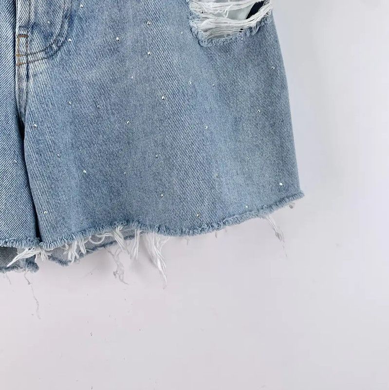 Miu Miu Miu Miu Light Blue Cotton Women's Shorts 0089 Size 28" / US 6 / IT 42 - 4 Thumbnail