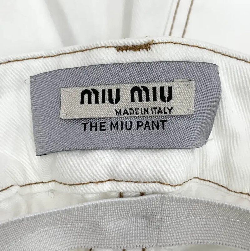 Miu Miu Miu Miu White Cotton Women's Shorts 0089 Size 28" / US 6 / IT 42 - 5 Thumbnail