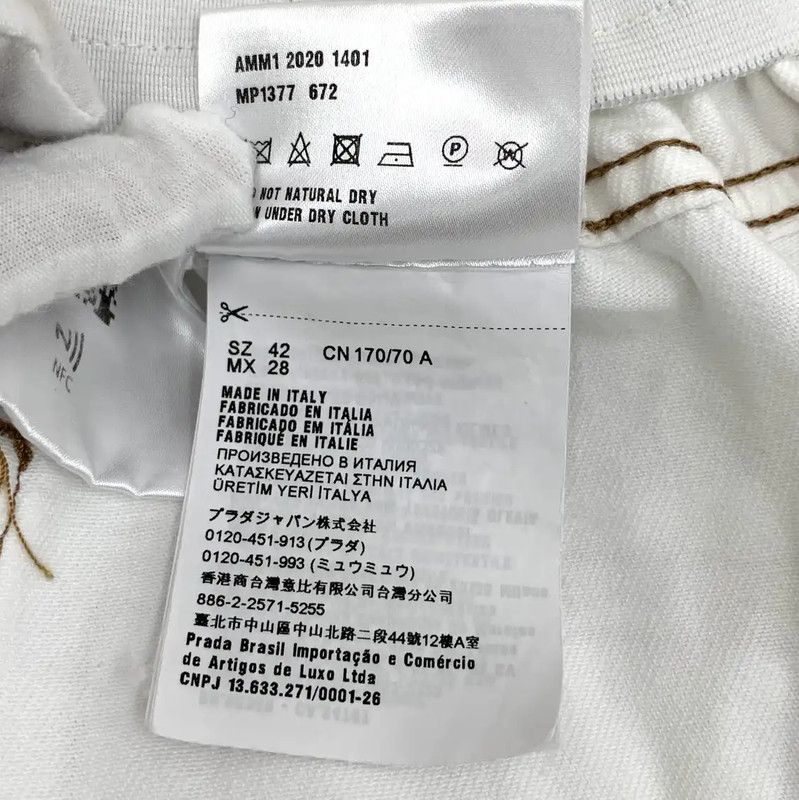 Miu Miu Miu Miu White Cotton Women's Shorts 0089 Size 28" / US 6 / IT 42 - 7 Thumbnail