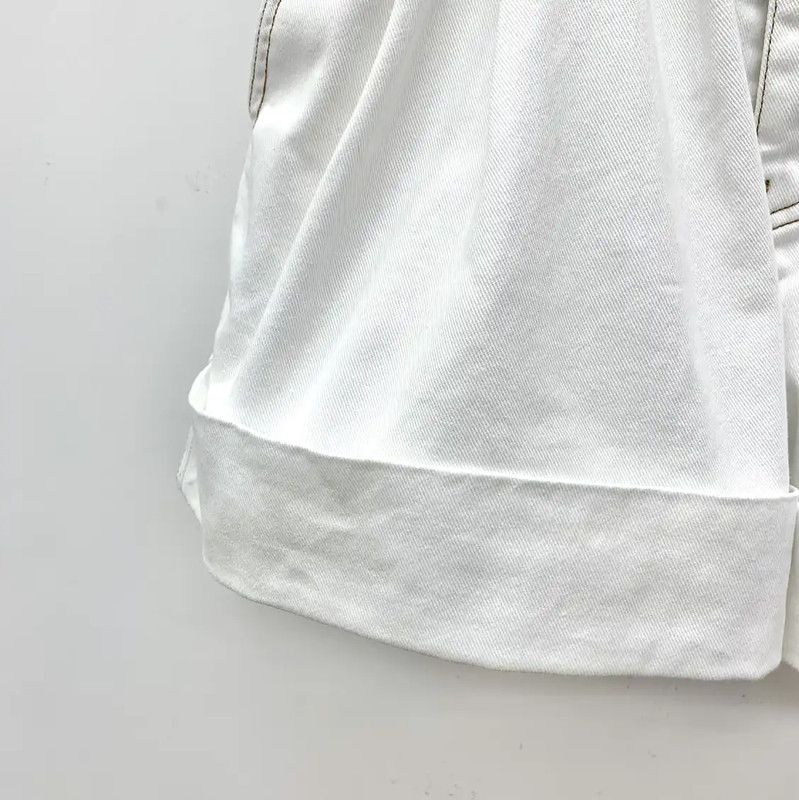 Miu Miu Miu Miu White Cotton Women's Shorts 0089 Size 28" / US 6 / IT 42 - 4 Thumbnail