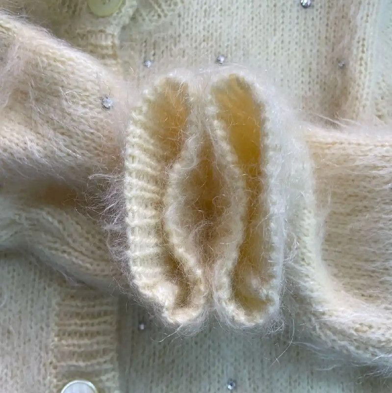 Miu Miu Miu Miu Yellow Mohair Women's Cardigan 0089 Size M / US 6-8 / IT 42-44 - 5 Thumbnail