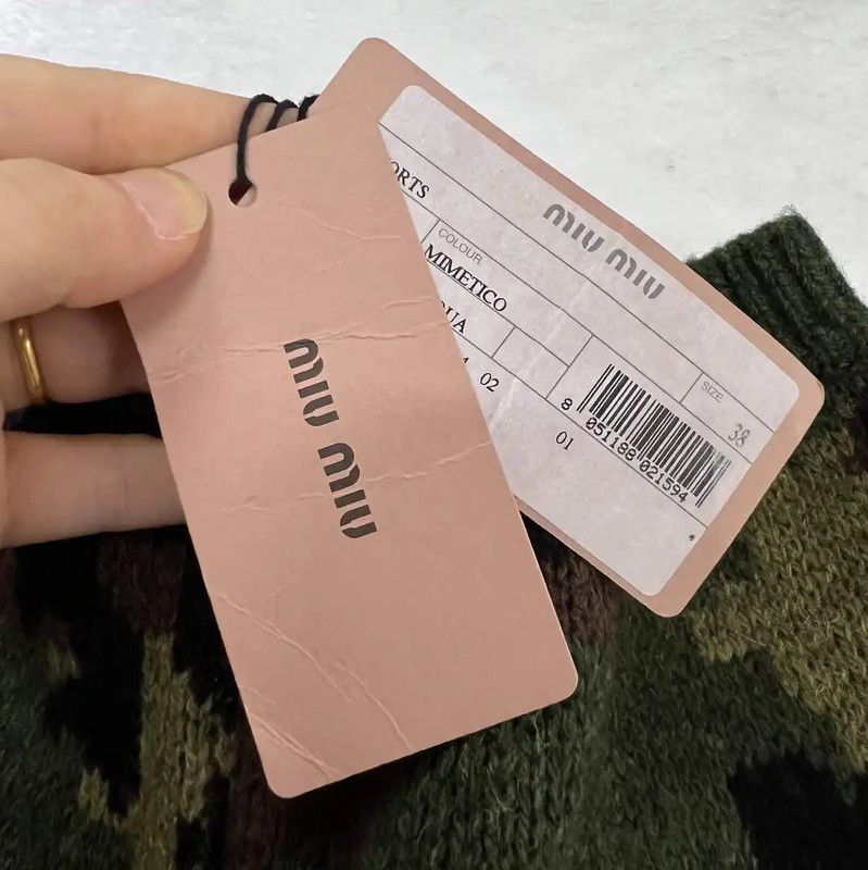 Miu Miu Miu Miu Camouflage Wool Women's Shorts 0089 Size 28" / US 6 / IT 42 - 4 Thumbnail