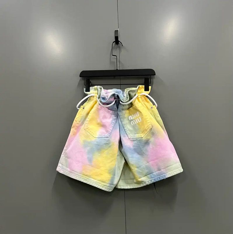 Miu Miu Miu Miu Multi-Color Cotton Summer Shorts 0089 Size 28" / US 6 / IT 42 - 2 Thumbnail