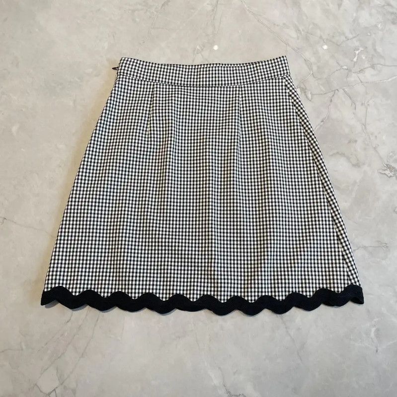 Miu Miu Miu Miu Summer Checkered Skirt in Black and White 0089 Size 24" / US 00 / IT 34 - 4 Thumbnail