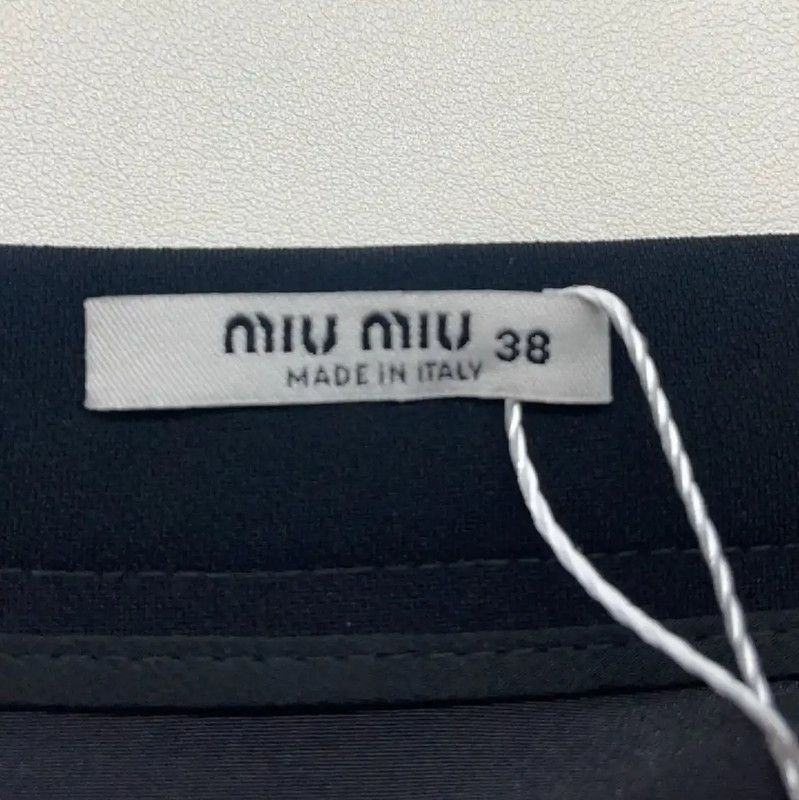 Miu Miu Miu Miu Black Crepe Women's Mini Skirt 0089 Size 23" - 5 Thumbnail