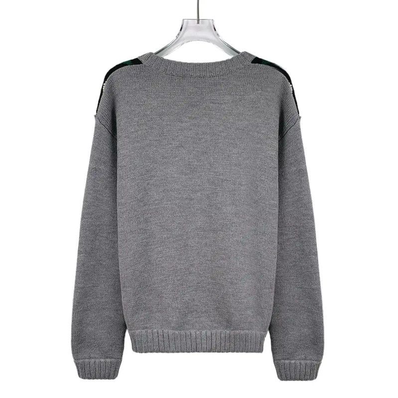 Miu Miu Miu Miu Gray Cardigan with Diamond Pattern 0089 Size M / US 6-8 / IT 42-44 - 2 Thumbnail