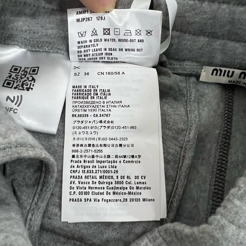 Miu Miu Miu Miu Summer Gray Cotton Women's Shorts 0089 Size 28" / US 6 / IT 42 - 4 Thumbnail