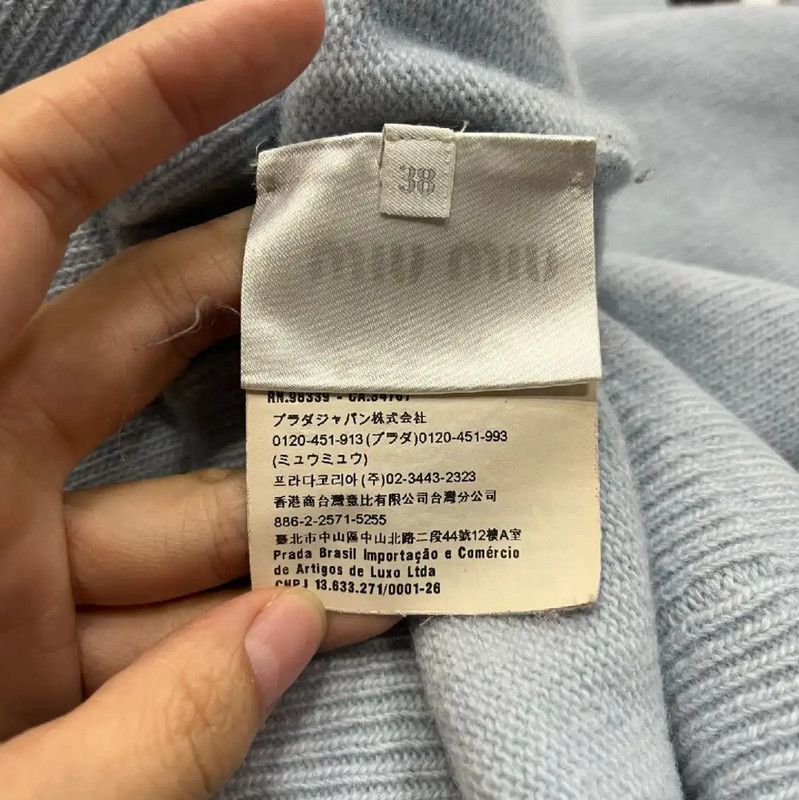 Miu Miu Blue Wool Women's Cardigan 0089