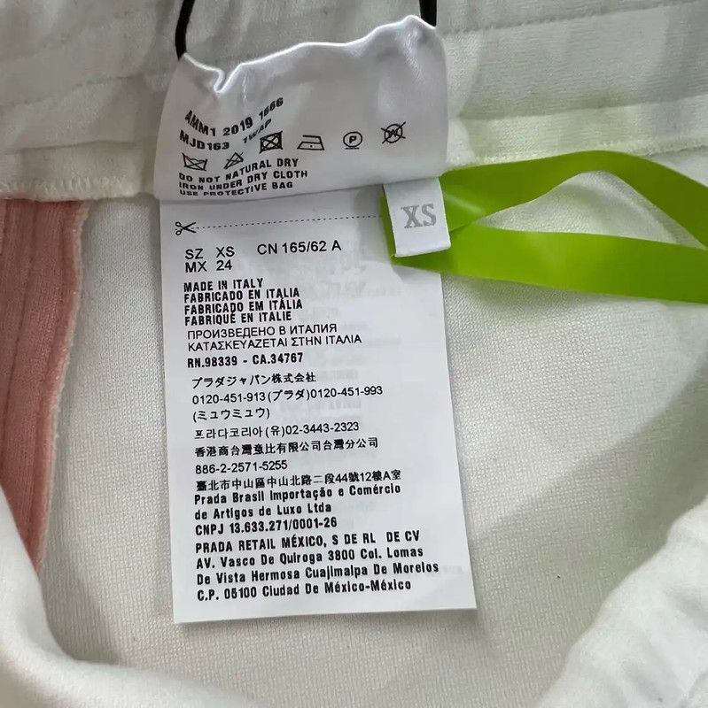 Miu Miu Miu Miu A-Line White Cotton Mini Skirt 0089 Size 22" - 4 Thumbnail