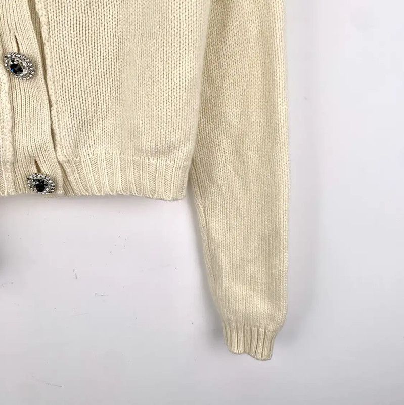 Miu Miu Miu Miu Beige Cashmere Cardigan for Women 0089 Size XS / US 0-2 / IT 36-38 - 4 Thumbnail