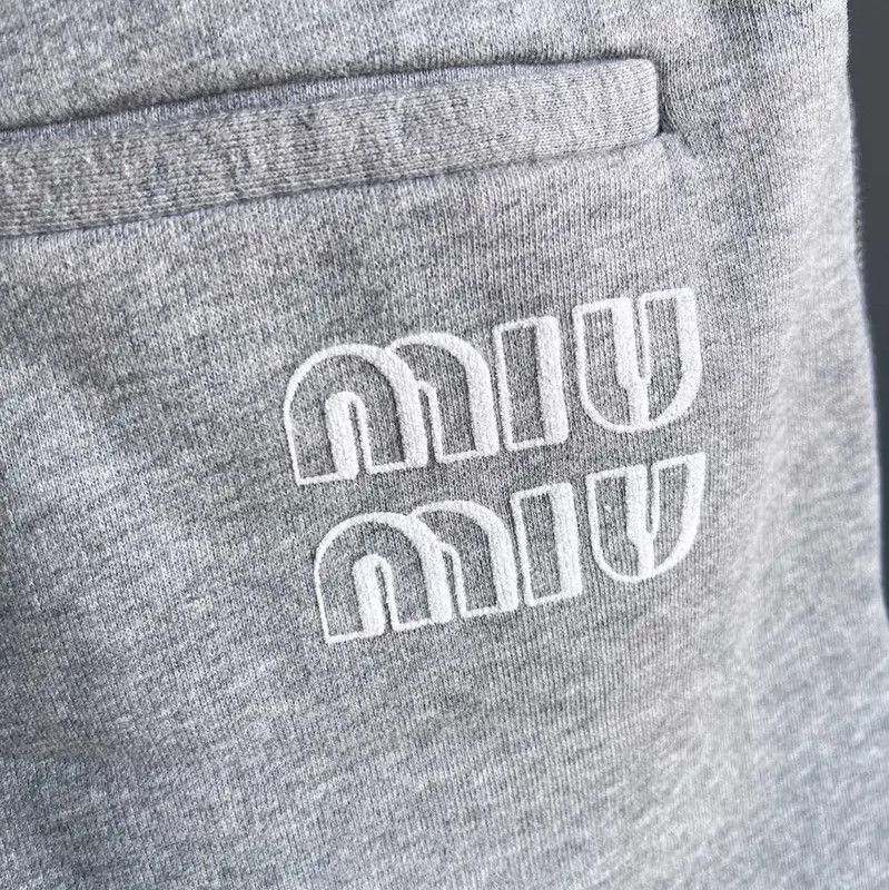 Miu Miu Miu Miu Gray Cotton Women's Shorts 0089 Size 28" / US 6 / IT 42 - 7 Thumbnail