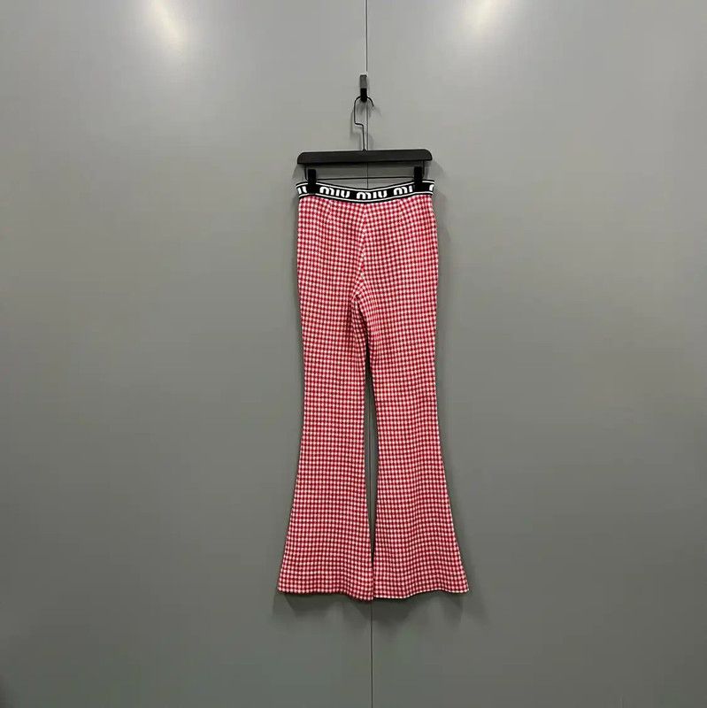 Miu Miu Miu Miu Summer Red Cotton Casual Pants 0089 Size 28" / US 6 / IT 42 - 2 Thumbnail