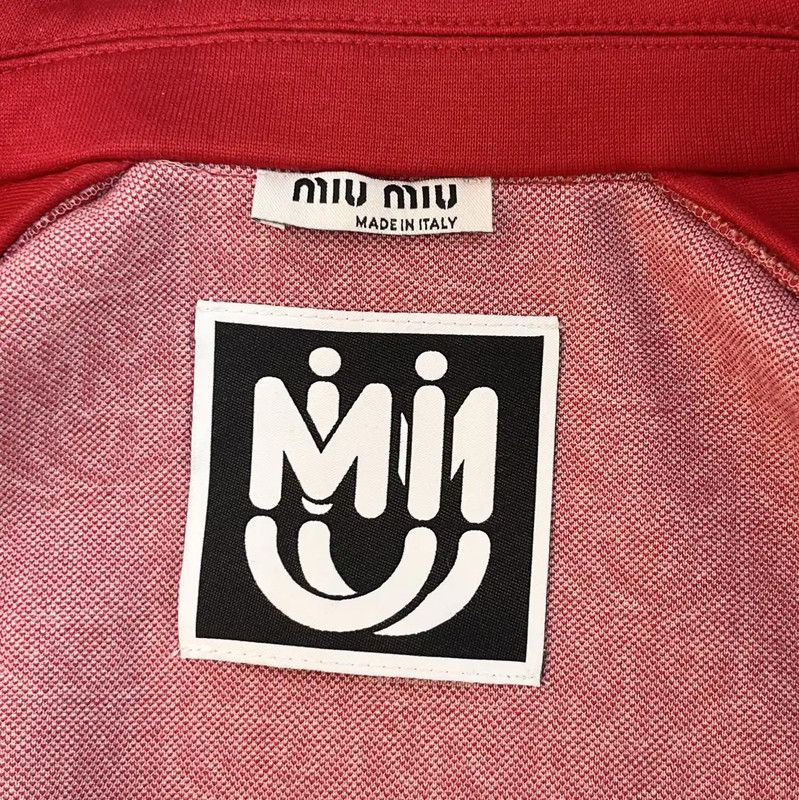 Miu Miu Miu Miu Red Cotton Blend Women's Cardigan 0089 Size S / US 4 / IT 40 - 6 Thumbnail