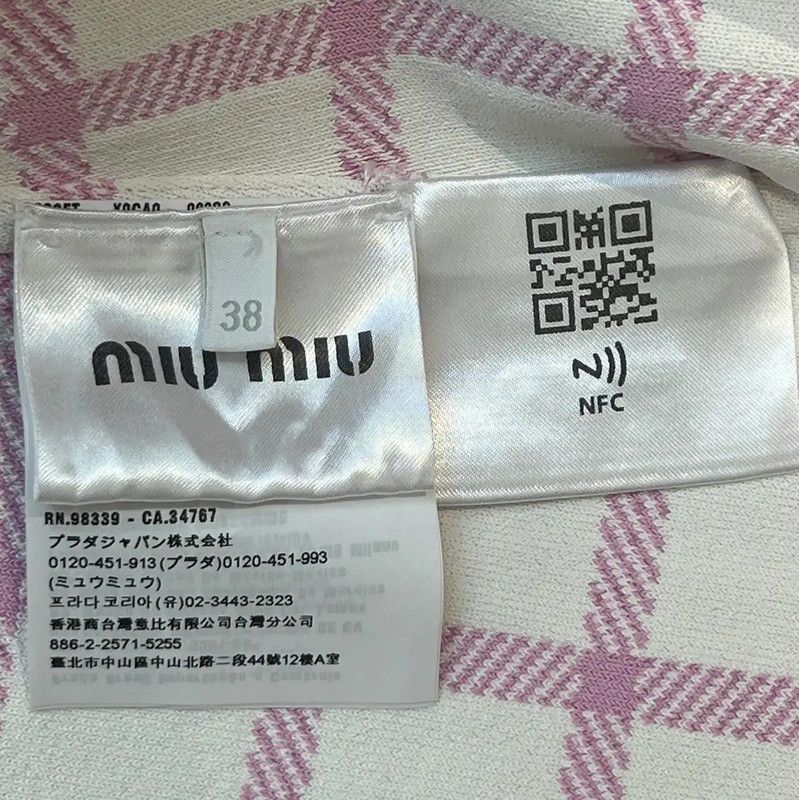 Miu Miu Miu Miu Light Pink Cotton Cardigan for Women 0089 Size M / US 6-8 / IT 42-44 - 6 Thumbnail