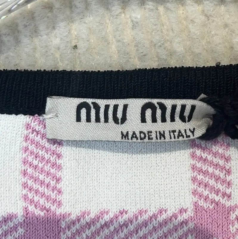 Miu Miu Miu Miu Light Pink Cotton Cardigan for Women 0089 Size M / US 6-8 / IT 42-44 - 5 Thumbnail