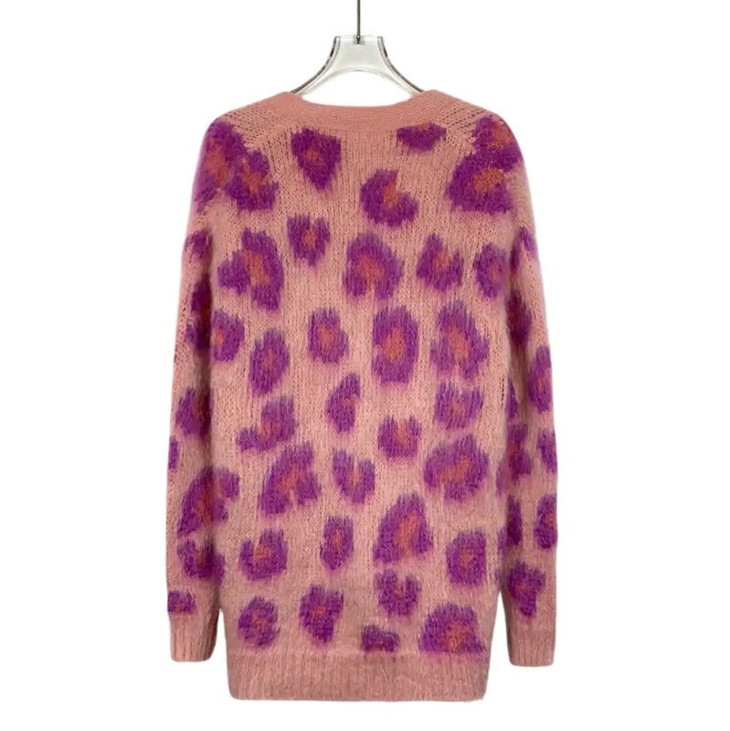Miu Miu Miu Miu Pink Mohair Cardigan for Women 0089 Size XS / US 0-2 / IT 36-38 - 2 Thumbnail