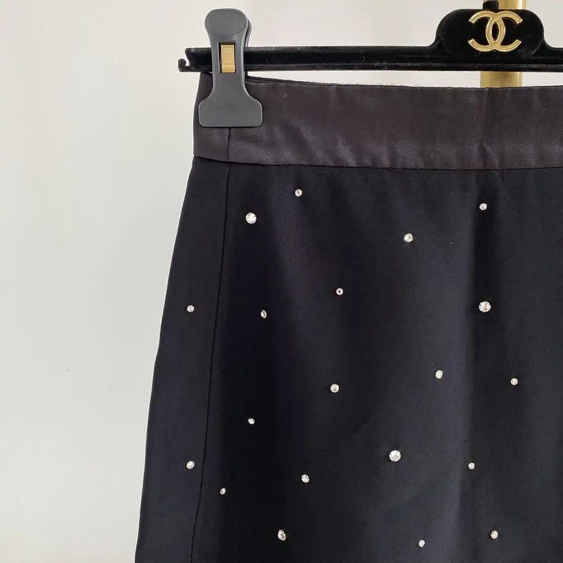 Miu Miu Miu Miu Black Summer A-Line Mini Skirt 0089 Size 32" / US 10 / IT 46 - 3 Thumbnail