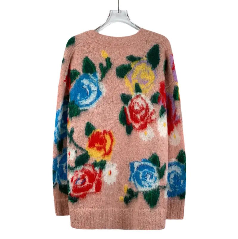 Miu Miu Miu Miu Colorful Mohair Women's Cardigan 0089 Size XS / US 0-2 / IT 36-38 - 2 Thumbnail