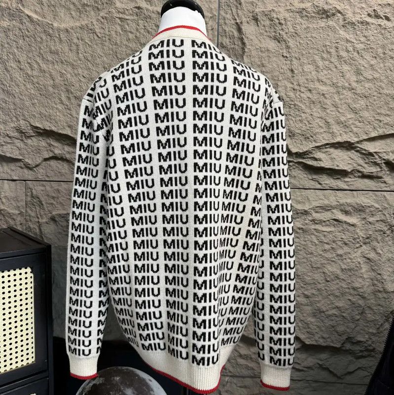 Miu Miu Miu Miu Color Block Wool Cardigan for Women 0089 Size M / US 6-8 / IT 42-44 - 2 Thumbnail