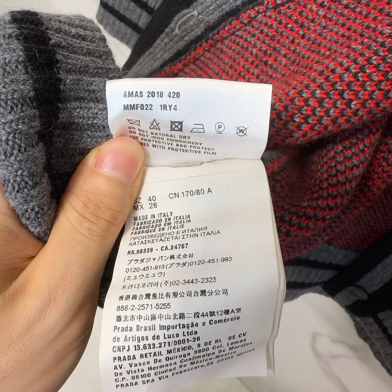 Miu Miu Miu Miu Red and Gray Women's Cardigan 0089 Size M / US 6-8 / IT 42-44 - 6 Thumbnail
