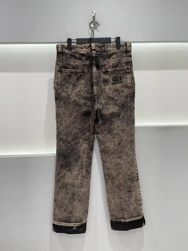Miu Miu Miu Miu Multicolor Logo Women's Jeans 0089 Size 28" / US 6 / IT 42 - 2 Thumbnail