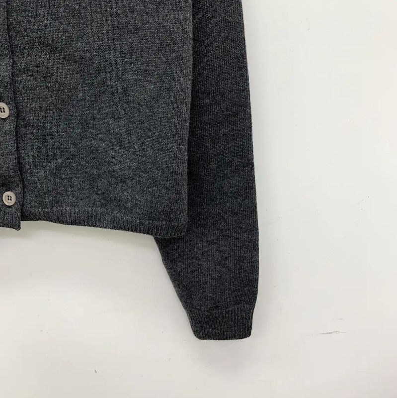 Miu Miu Miu Miu Women's Deep Gray Wool Cardigan 0089 Size ONE SIZE - 4 Thumbnail