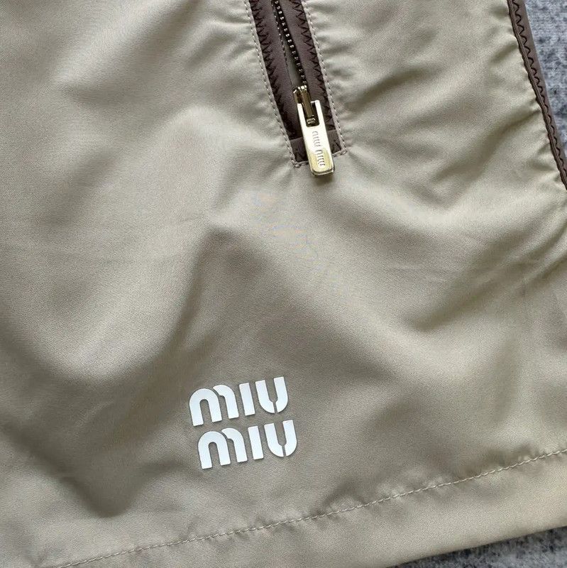 Miu Miu Miu Miu Khaki Cotton Women's Skirt 0089 Size 28" / US 6 / IT 42 - 3 Thumbnail