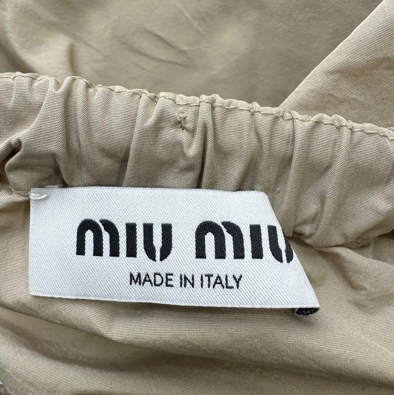 Miu Miu Miu Miu Khaki Cotton Women's Skirt 0089 Size 28" / US 6 / IT 42 - 5 Thumbnail