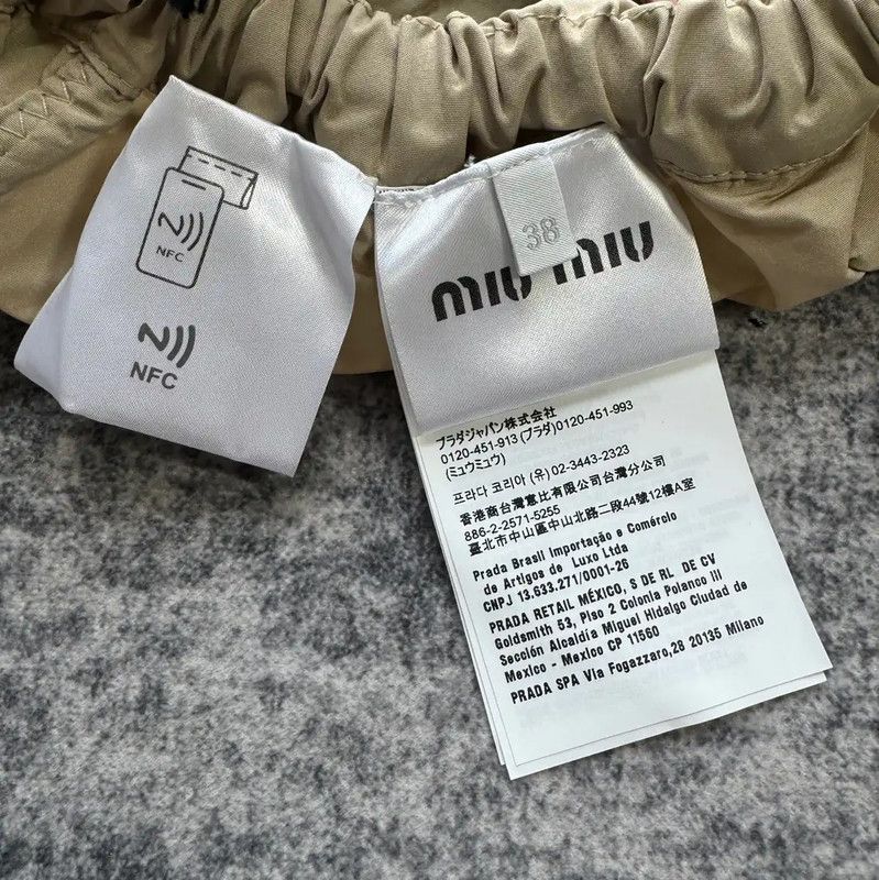 Miu Miu Miu Miu Khaki Cotton Women's Skirt 0089 Size 28" / US 6 / IT 42 - 6 Thumbnail