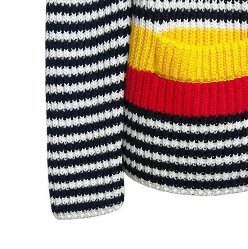 Miu Miu Miu Miu Multicolored Cotton Women's Cardigan 0089 Size L / US 10 / IT 46 - 4 Thumbnail