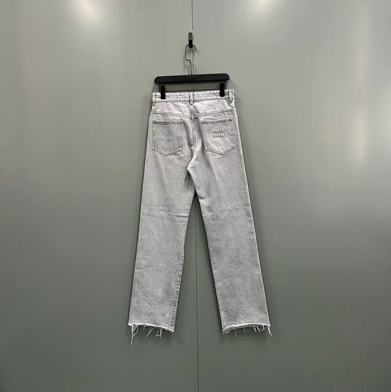 Miu Miu Miu Miu Summer Gray Casual Pants 0089 Size 28" / US 6 / IT 42 - 2 Thumbnail