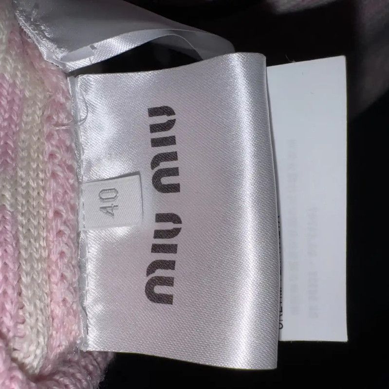 Miu Miu Miu Miu Pink Wool Cardigan for Women 0089 Size M / US 6-8 / IT 42-44 - 3 Thumbnail