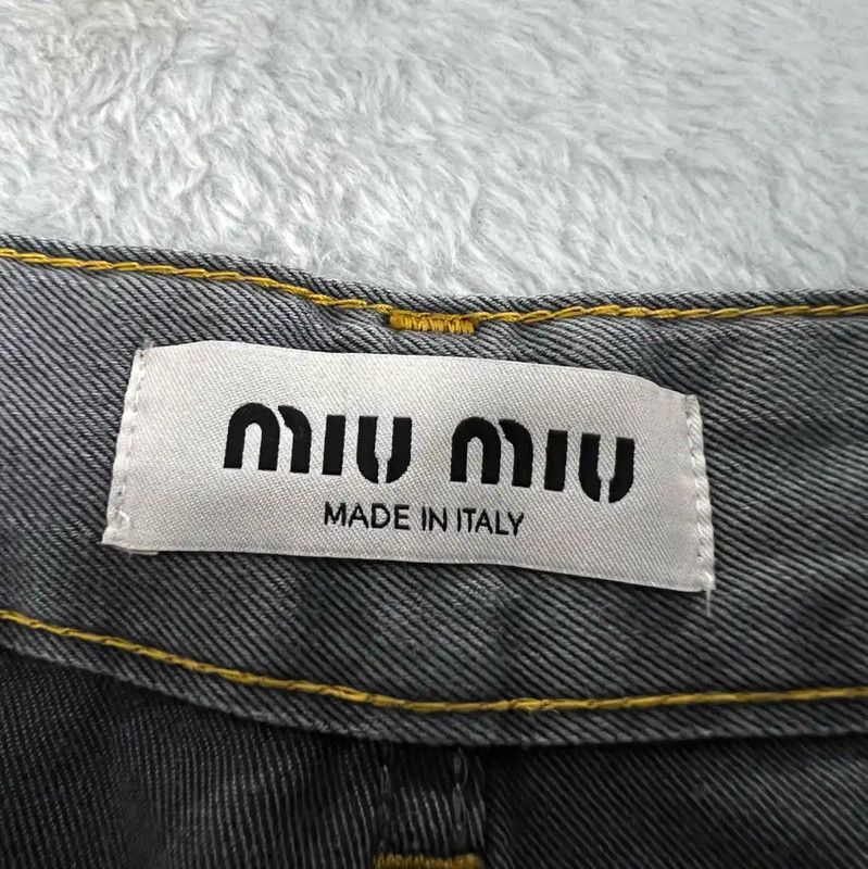 Miu Miu Miu Miu Summer Gray Cotton Casual Pants 0089 Size 28" / US 6 / IT 42 - 3 Thumbnail