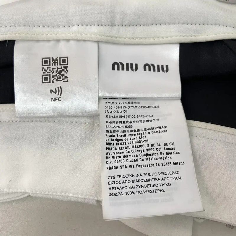 Miu Miu Miu Miu Black Acetate Women's Skirt 0089 Size 28" / US 6 / IT 42 - 8 Thumbnail