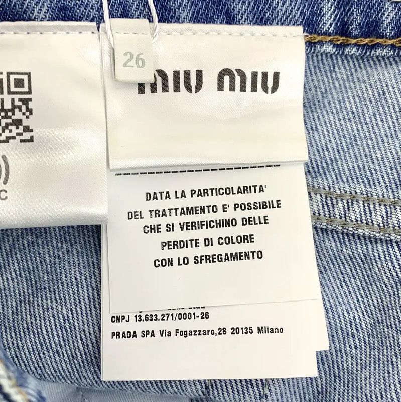 Miu Miu Miu Miu Blue Cotton Women's Denim Pants 0089 Size 28" / US 6 / IT 42 - 8 Thumbnail