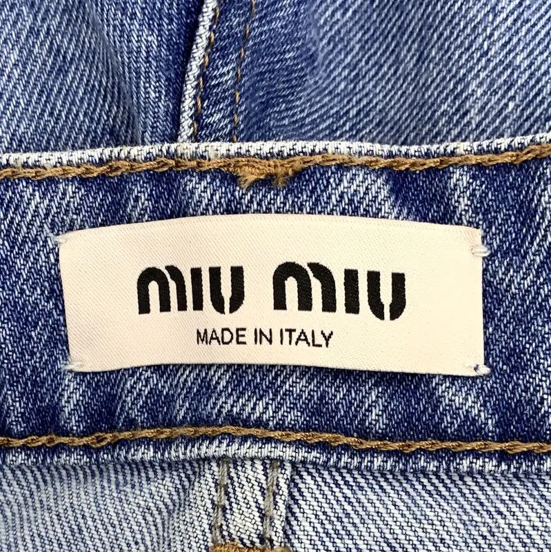 Miu Miu Miu Miu Blue Cotton Women's Denim Pants 0089 Size 28" / US 6 / IT 42 - 7 Thumbnail