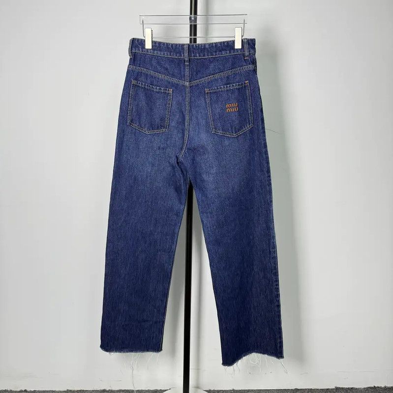 Miu Miu Miu Miu Blue Denim Women's Trousers 0089 Size 28" / US 6 / IT 42 - 2 Thumbnail