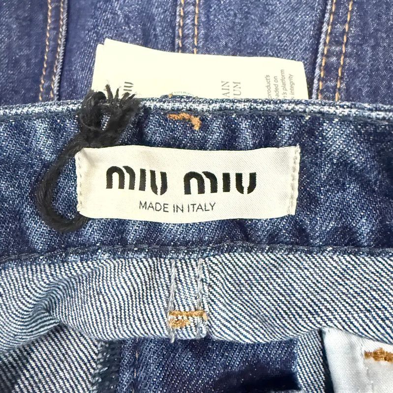 Miu Miu Miu Miu Blue Denim Women's Trousers 0089 Size 28" / US 6 / IT 42 - 7 Thumbnail