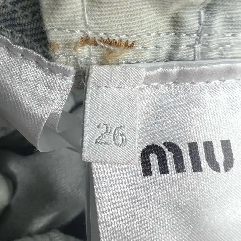 Miu Miu Miu Miu Blue Cotton Denim Trousers 0089 Size 28" / US 6 / IT 42 - 4 Thumbnail